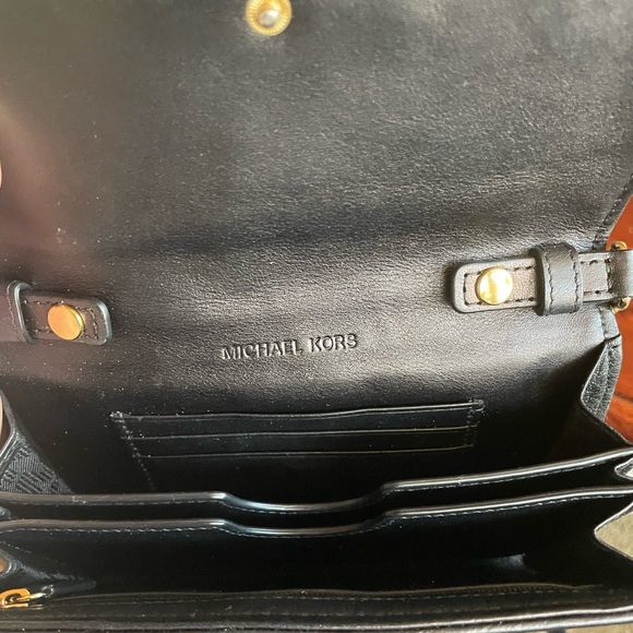 Michael Kors Black Crossbody Bag with Gold Accents - Picture 3 of 4
